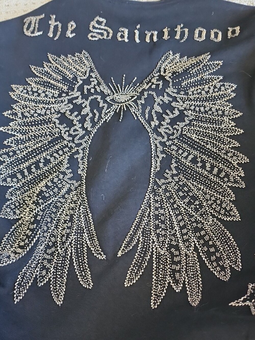 AllSaints Black Embellished Star Sweatshirt - Picture 8 of 8